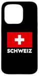 Coque pour iPhone 15 Pro Switzerland Flag Schweiz Suisse Swiss White Red