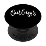 Outlaws High School Mascotte Sports Team Femmes Outlaws PopSockets PopGrip Adhésif