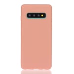 ChoosEU Compatible avec Coque Samsung Galaxy S10 Plus Silicone Bumper Souple Motif Mat beauté Etui Soft Étui Antichoc Design Mignon Ultra Fine Mince Slim Housse Case Protection - Orange