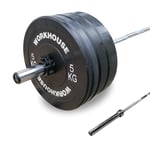 Bumper Set 120 kg med 220cm Sport skivstång