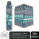 Dove Men+Care Advanced AntiPerspirant Deodorant Spray Eucalyptus + Mint,36x200ml