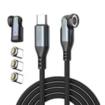 4smarts GravityCord Magnetisk Kabel m. USB-C - 240W - 1.8m - Svart