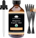 Castor Oil (120 ML) USDA Certified Organic 100% Pure Cold-Pressed Hexane-Free Pr
