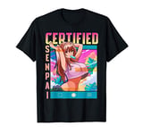 Mens Aesthetic Certified Senpai Anime Otaku Manga Japanese T-Shirt