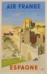 AIRLINES ESPAGNE Rflh - POSTER HQ 40x60cm d'une AFFICHE VINTAGE