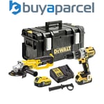 Dewalt DCK278P2 XR 18V DCD996 Brushless Combi Drill + DCG412 Angle Grinder +5ah