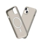 RhinoShield Coque Compatible avec [iPhone 13/14] | SolidSuit Compatible avec Magsafe - Coque Fine avec Technologie d'absorption des Chocs et Finition Premium Mate - Beige Coquillage