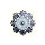 Rosace avec détail floral en fonte zinguée - Diamètre 100mm - à visser avec taraudage M5 (4,2mm) Deco Fer Forge