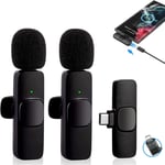 Microphone, micro cravate pour smartphone, mini microphone Plug & Play, microphone cravate sans fil pour YouTube/Facebook Live Stream, TikTok Vlog (pas d'application et Bluetooth nécessaires)