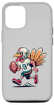 Coque pour iPhone 13 Action de grâces Turquie Jouant au Football Touchdown Hommes Garçons