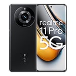 realme 11 Pro 5G 8+128GB Smartphone, Écran incurvé de 120 Hz, Appareil Photo Prolight OIS de 100 MP, Batterie puissante de 5 000 mAh, Charge SuperVOOC 67 W, Noir Astral