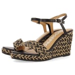 GIOSEPPO Femme Tigard Sandale Cage Espadrille, Noir, 40 EU