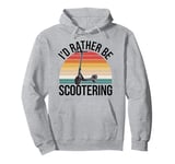 Scooter Electric Retro Vintage Street Stunt E-Scooter Tricks Pullover Hoodie