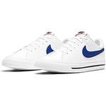 NIKE Court Legacy Sneaker, Blanc/Jeu Royal-Noir, 36.5 EU