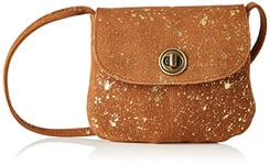 PIECES Women Pctotally Royal Leather Party Bag Noos Shoulder, Root Beer/AOP: Gold Splash, Keine Angabe