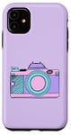 Coque pour iPhone 11 Appareil photo aux couleurs pastel de la licorne Photographe