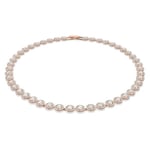 Swarovski collier Angelic necklace Round cut, White, Rose gold-tone plated - 5367845
