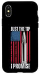 iPhone X/XS Just The Tip Gun Bullet US Flag Rifle Machine Gun Men Women Case