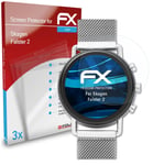 atFoliX 3x Screen Protection Film for Skagen Falster 2 Screen Protector clear