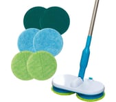 FLOATING MOP 01514 Upright Hard Floor Cleaner - White & Blue, Blue,White