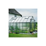 Serre polycarbonate Magnum 148 avec base - 11.50 m², Couleur Silver