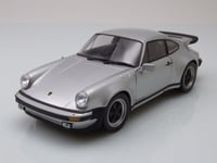 Porsche 911 (930) Turbo 3.0 1974 Argent Maquette de Voiture 1:24 Welly