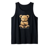 Awesome Teddy Bear with mad look for Man and Woman Tank Top