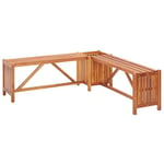 Banc de jardin meuble de patio d exterieur terrasse et jardiniere 117 x 117 x 40 cm bois solide d acacia