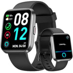 Fitpolo ID208P Montre Connectée Homme Femme, Alexa Intégrée, Émettre/Recevoir un Appel, Moniteur de Fréquence Cardiaque/Sommeil/SpO2/Stress, 100+ Sports, Étanche IP68, 1,8" Smartwatch pour Android/iOS