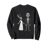 happy valentines bride frankenstein monster creepy spooky Sweatshirt