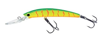 Yo-Zuri Crystal Minnow Deep Diver Walleye Floating Lure, 5 1/4", Hot Tiger