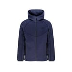 Nike Hooded Full Zip Ls Top M NK TCH FLC Fz WR Hoodie, Obsidianheather/Black, FB7921-473, 3XL