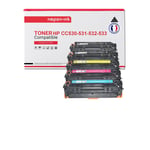 NOPAN-INK - x5 Toners - CC530A (x2) + CC531A 304A + CC533A (Noir x2 + Cyan + Magenta + Jaune) - Compatible pour HP LaserJet Pro 300 Color M351a HP LaserJet Pro 300 Color MFP M375nw HP LaserJet Pro 4