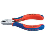 Pince coupante de côté chromée avec gaines bimatière 110 mm - Knipex 70 15 110 - Pince coupante bimatière