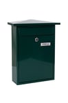 ARREGUI Home E5713 Boîte aux Lettres Individuelle en Acier, Taille M (Courrier Format A4, Magazine), Boîte aux Lettres Murale au Fond Étroit, Anti-pluie, Facile à Installer, Vert