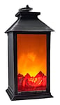 Decorative LED Fireplace Lantern with Realistic Flame Effect Battery 6hour timer