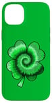 iPhone 14 Plus Lucky Tie-Dye Four Leaf St Saint Patrick's Day Clover Case