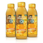 3x Garnier Ultimate Blends Hair Food Nourishing Banana Shampoo 350ml