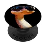 Serpent avec Lunettes de Soleil Python Cobra Mamba Serpents PopSockets PopGrip Adhésif