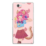 DISAGU SF-SDI 4362 _ 969 # Zub cc5230 Design Coque pour Sony Xperia Z1 Compact – Motif Neko Girl Rose