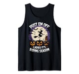 Ladies Halloween Witch Riding Season Fun Tank Top