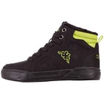 Kappa Grafton, Basket Homme - Noir (Lime) - 37 EU