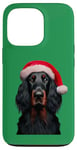 iPhone 13 Pro Gordon Setter With Santa Hat Christmas Dog Owner Lover Xmas Case