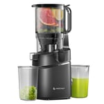 AMZCHEF Automatic Cold Press Juicer Machines 250W Liberate Your Hands -135MM Opening and 1.8L Capacity Slow Juicers for Whole Fruit and Vegetable, with Triple Filter, Safety Lock, Classic Black