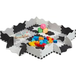 Relaxdays - Tapis de sol puzzle 34 pièces, mousse eva, sans polluants, 0,77 m2, dalle jeu bébé bord, éducatif, gris