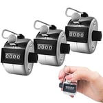 Hand Tally Counters, Mechanical Palm Click Counter Count Clicker for Sport Coach Casino, Clearly and Accurately(3pcs)