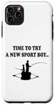 Coque pour iPhone 11 Pro Max Il est temps d'essayer un nouveau sport père et fils partenaire de pêche garçon