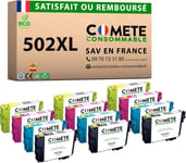 502xL - 12 Cartouches d'encre Compatibles avec EPSON 502 xL 502xL pour Imprimante Expression Home ou Workforce (Pack DE 12)