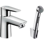 Hansgrohe - Talis e - Mitigeur pour lavabo avec douchette Bidette, chrome 71729000