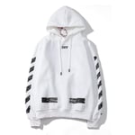 Randig Huvtröja Retro Pilar Off-White Huvtröja Jacka White M